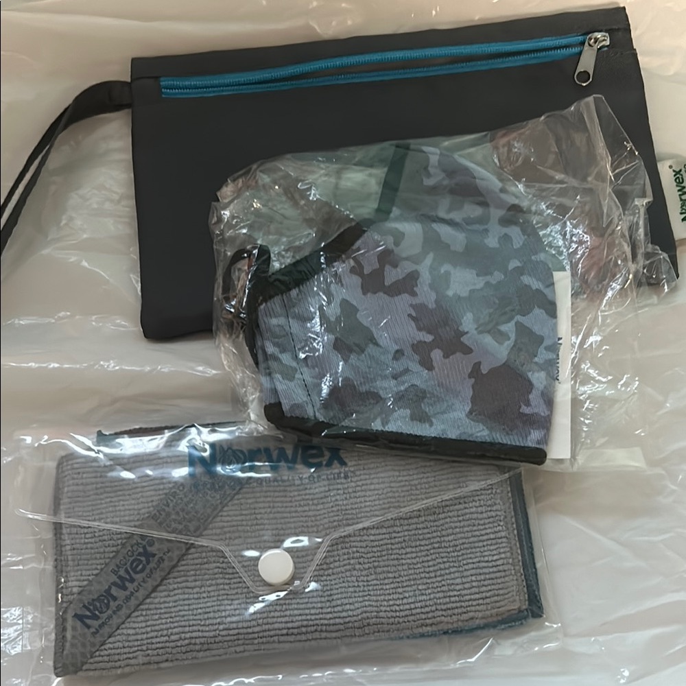 Norwex Microfiber Sample Pack, Mask, Bag Pouch Collection NEW